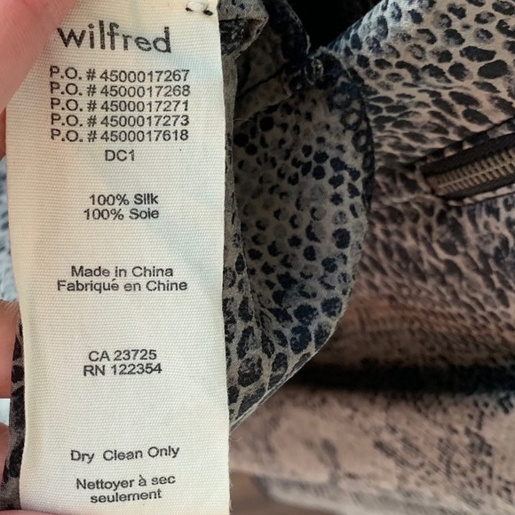 Aritzia Wilfred Python Snake Print Silk Dress - Picture 8 of 12